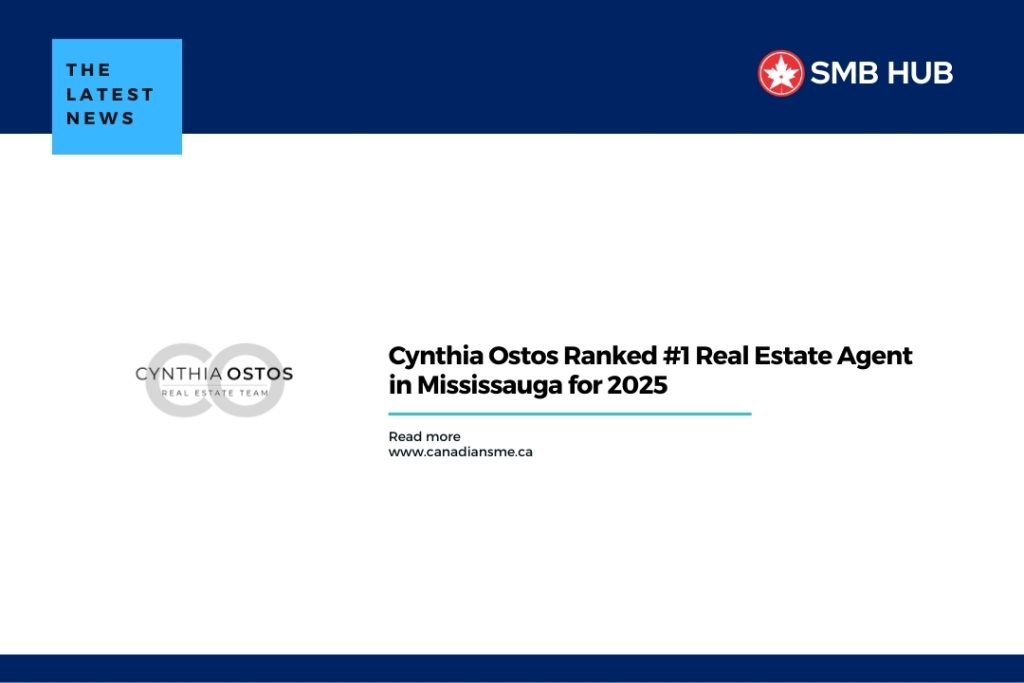 Cynthia Ostos Ranked #1 Real Estate Agent in Mississauga for 2025