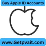Advertisement banner reading 'Buy Apple ID Accounts' with a black outline Apple logo and the site URL www.Getpvait.com