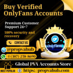 Promotional banner: "Buy Verified OnlyFans Accounts" with 24/7 support, contact button, social handle @propvahub, phone number, and the site URL https://propvahub.com, featuring a gold trophy graphic.