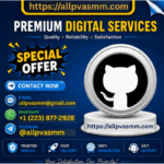 Promotional banner for Premium Digital Services with a Special Offer; includes contact options: email allpvasmm@gmail.com, WhatsApp +1 223 877 2928, Telegram @allpvasmm, and website https://allpvasmm.com