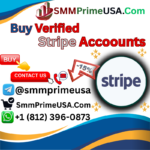 Promo graphic for SMMPrimeUSA: Buy verified Stripe accounts; includes contact buttons, social icons, Stripe logo, and phone number +1 (812) 396-0873.