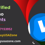 Promotional banner: text reads 'Buy Verified Venmo Accounts' with contact icons and website link BuyUSAzone, on dark background.